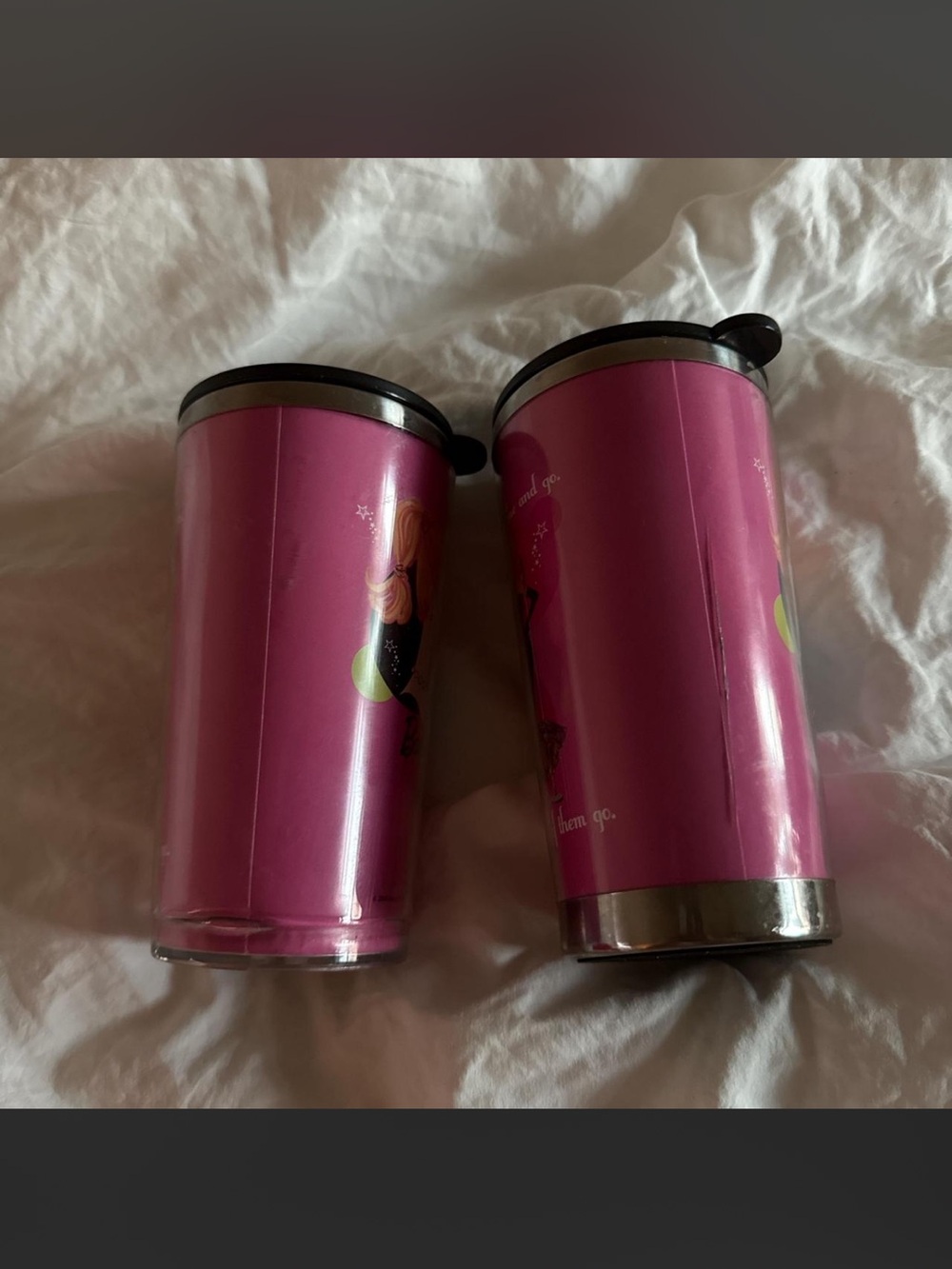 Barbie Thermos Cups bottles pink vintage original - Picture 4 of 8